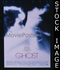 H450 GHOST double-sided one-sheet movie poster '90 Swayze, Moore