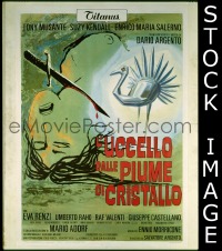 #8272 BIRD WITH THE CRYSTAL PLUMAGE Italian 1p R70s Argento's L'Uccello Dalle Piume Di Cristallo!