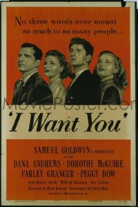 I WANT YOU ('51) 1sheet