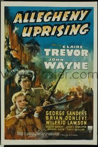 JW 164 ALLEGHENY UPRISING one-sheet movie poster '39 John Wayne, Claire Trevor