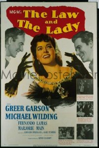 #7889 LAW & THE LADY 1sh '51 Greer Garson