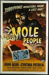 VHP7 319 MOLE PEOPLE one-sheet movie poster '56 classic Joseph Smith artwork!