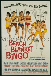 P173 BEACH BLANKET BINGO one-sheet movie poster '65 Frankie Avalon