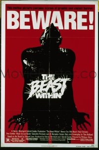 A096 BEAST WITHIN one-sheet movie poster '82 Philippe Mora