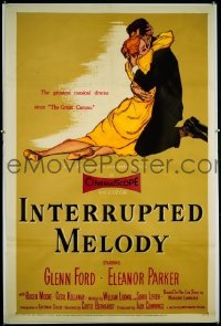 #1511 INTERRUPTED MELODY 1sh '55 Ford, Moore 