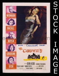 #7396 COBWEB 1sh '55 sexy film noir!