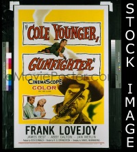 #133 COLE YOUNGER GUNFIGHTER 1sh '58 Lovejoy 