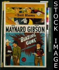 #0277 BLAZING GUNS 1sh '43 Hoot Gibson 