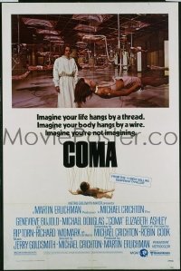 r452 COMA one-sheet movie poster '77 Bujold, Michael Douglas