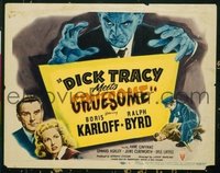 #242 DICK TRACY MEETS GRUESOME title lobby card '47 Boris Karloff!