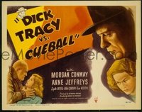 #240 DICK TRACY VS CUEBALL title lobby card '46 Morgan Conway, Jeffreys!