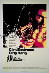 #258 DIRTY HARRY great 1sh '71 Clint Eastwood