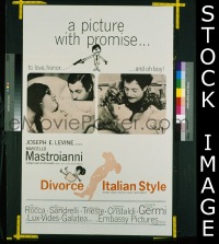 #0764 DIVORCE - ITALIAN STYLE 1sh 62 P. Germi 