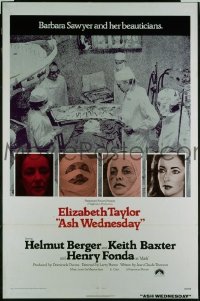 r088 ASH WEDNESDAY one-sheet movie poster '73 Elizabeth Taylor