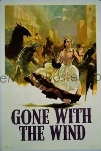 658 GONE WITH THE WIND paperbacked 1sheet