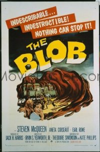 VHP7 361 BLOB one-sheet movie poster '58 classic grade Z sci-fi!, McQueen