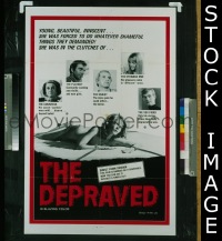 #3287 DEPRAVED 1sh '71 banned in 27 countries!