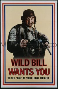 VHP7 561 1941 one-sheet movie poster '79 great Wild Bill teaser, John Belushi!