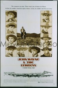 JW 325 COWBOYS style A one-sheet movie poster '72 Big John Wayne, western