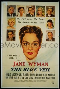 A118 BLUE VEIL one-sheet movie poster '51 Jane Wyman, Laughton