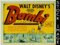 #9061 BAMBI Title Lobby Card '42 Walt Disney classic