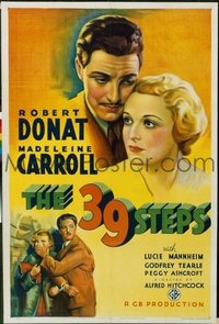 059 39 STEPS ('35) paperbacked 1sheet