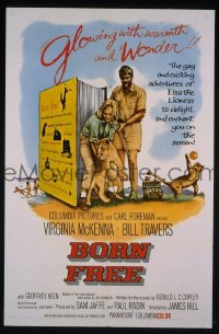 r240 BORN FREE one-sheet movie poster '66 Virginia McKenna, Travers