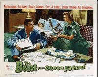 2047 BEAST FROM 20,000 FATHOMS lobby card #4 '53 romance in lab!