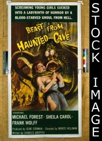 #060 BEAST FROM HAUNTED CAVE 3sh '59 Forest 