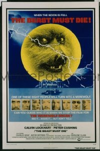f300 BEAST MUST DIE one-sheet movie poster '74 Peter Cushing