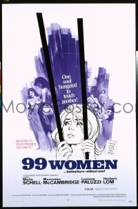 #017 99 WOMEN 1sh '69 sexploitation, Schell 