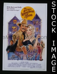 r162 BEST LITTLE WHOREHOUSE IN TEXAS one-sheet movie poster '82 Parton