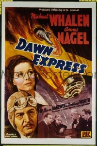 r501 DAWN EXPRESS one-sheet movie poster '42 Michael Whalen, Anne Nagel