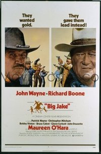 JW 322 BIG JAKE style A one-sheet movie poster '71 John Wayne, Richard Boone