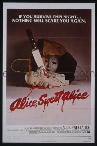 f271 ALICE SWEET ALICE one-sheet movie poster '77 Brooke Shields
