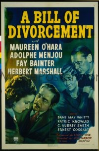 BILL OF DIVORCEMENT ('40) 1sheet