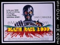 #5036 DEATH RACE 2000 British quad movie poster '75 Carradine