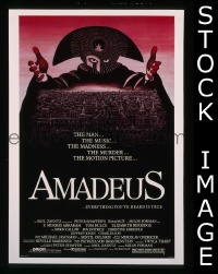 r047 AMADEUS one-sheet movie poster '84 Milos Foreman, Tom Hulce