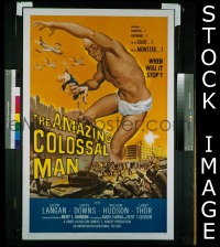 f277 AMAZING COLOSSAL MAN one-sheet movie poster '57 Bert I. Gordon