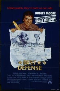r160 BEST DEFENSE one-sheet movie poster '84 Dudley Moore, Eddie Murphy