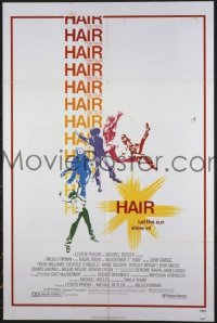 r716 HAIR one-sheet movie poster '79 Milos Forman, Treat Williams