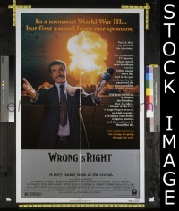 #5741 WRONG IS RIGHT 1sh '82 Sean Connery 