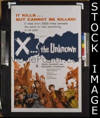 #365 X THE UNKNOWN 1sh '57 Jagger, Chapman 