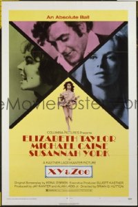 Q927 ZEE & CO. one-sheet movie poster '71 Liz Taylor, Michael Caine