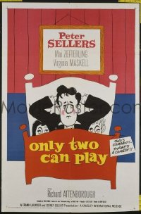 Q302 ONLY 2 CAN PLAY one-sheet movie poster '62 Peter Sellers