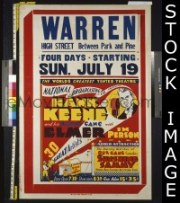#026 HANK KEENE AND HIS RADIO GANG 1sh '30s 