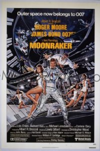 f601 MOONRAKER one-sheet movie poster '79 Roger Moore as James Bond