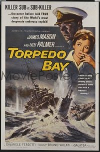 Q762 TORPEDO BAY one-sheet movie poster '64 James Mason, Palmer
