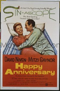 #294 HAPPY ANNIVERSARY 1sh '59 Niven, Gaynor 