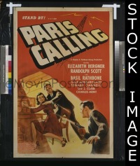 #467 PARIS CALLING 1sh '41 Basil Rathbone 